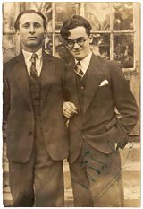Slzengel and friend Ignac Papelbaum, Warsaw 1930