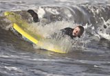 Ellie braves the winter waves