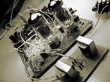 Searching for the soul of the Id Monster-one of Phil Taylor's ring modular circuits awaiting torture by electricity!