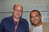 Adil Ray and Mark Lawson