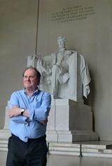James at the Lincoln Memorial