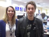 Laura with comedian John Robins