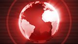 Red globe for the global news podcast