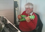 Peter White entertaining the office