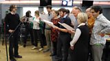 Jarvis leads a singalong