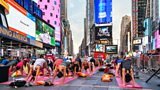 I Stock 678685222 yoga in time square