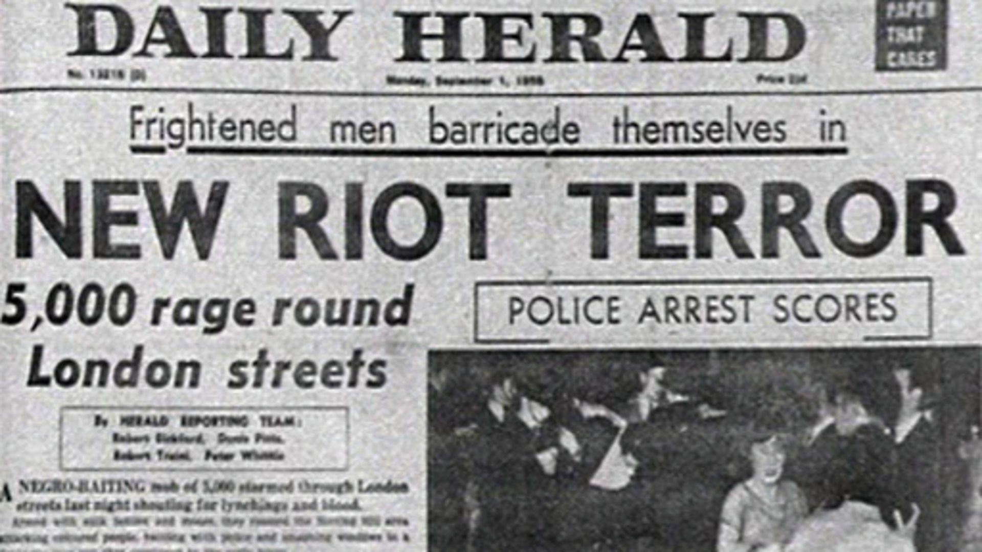 (Notting Hill race riots, via BBC)
