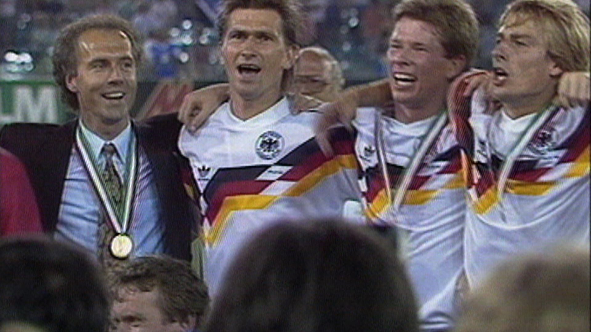 Franz Beckenbauer's West Germany beat Argentina to win World Cup