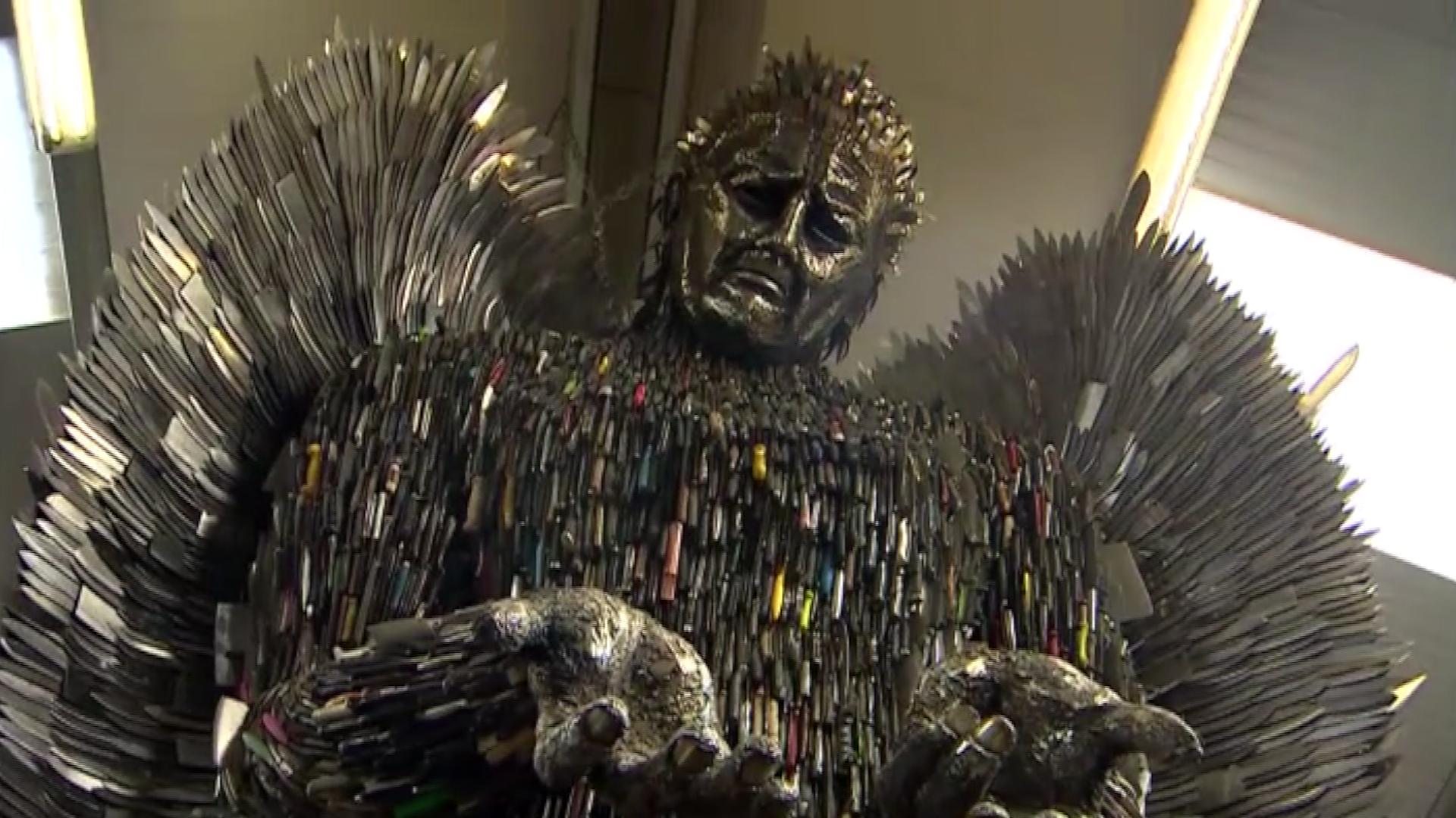 100 000 Weapons Turned Into Knife Angel Sculpture Bbc News