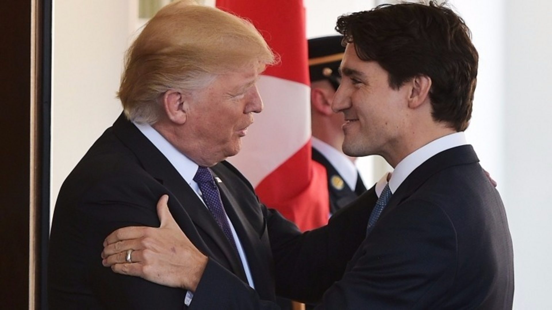 Donald Trump Vs Justin Trudeau The Political Handshake Bbc News