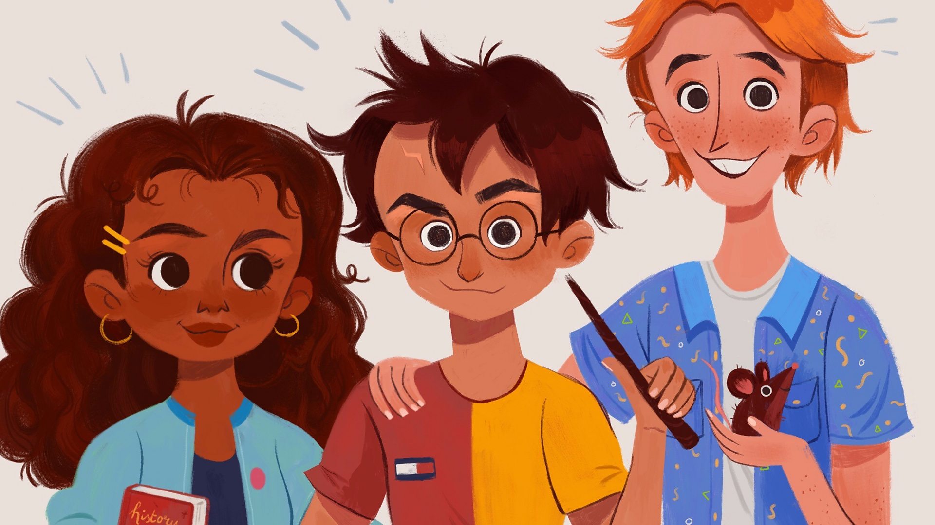pouch Først trug Backlash over illustrator's black Hermione fan art - BBC News