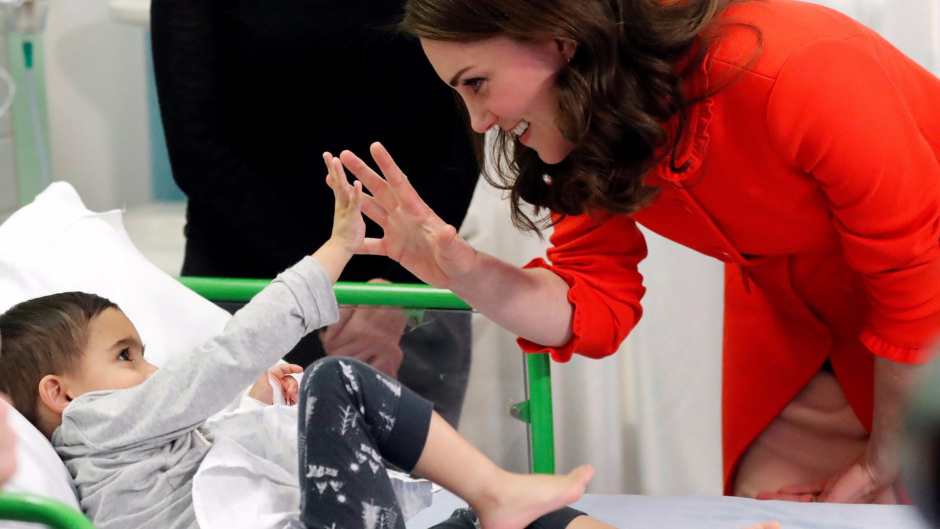 Duchess of Cambridge meets children at Great Ormond Street