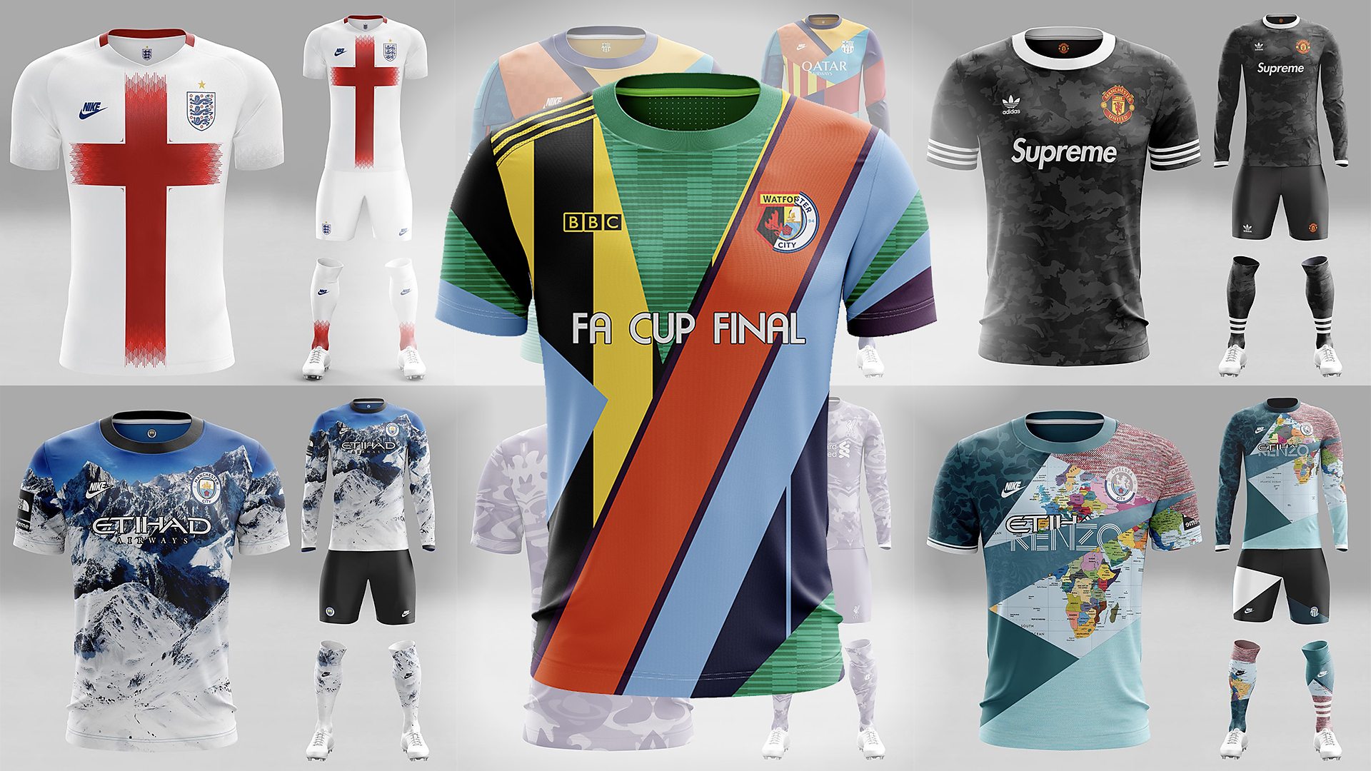 Man city nike mash up cheap kit