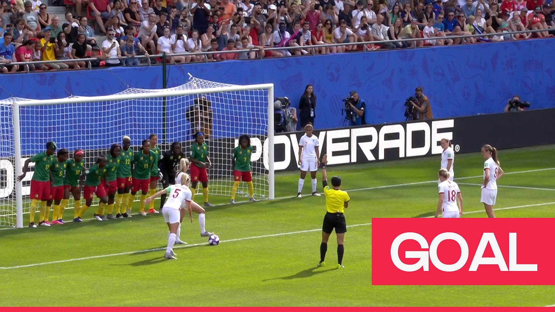 Women S World Cup 19 Houghton Smashes England Into The Lead From An Indirect Free Kick c Sport