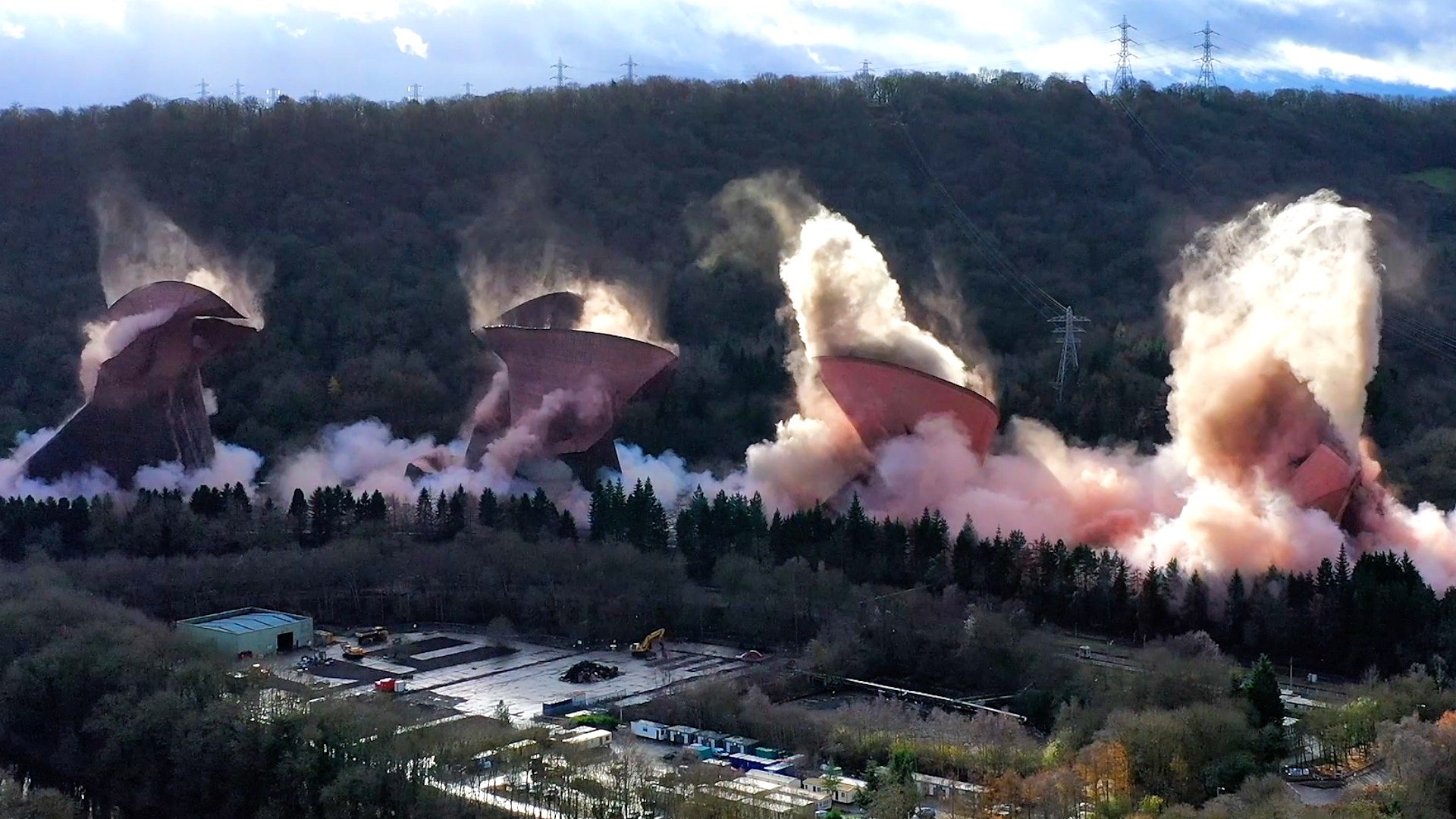 Footage Shows Power Station Demolished In Rugeley Bbc News