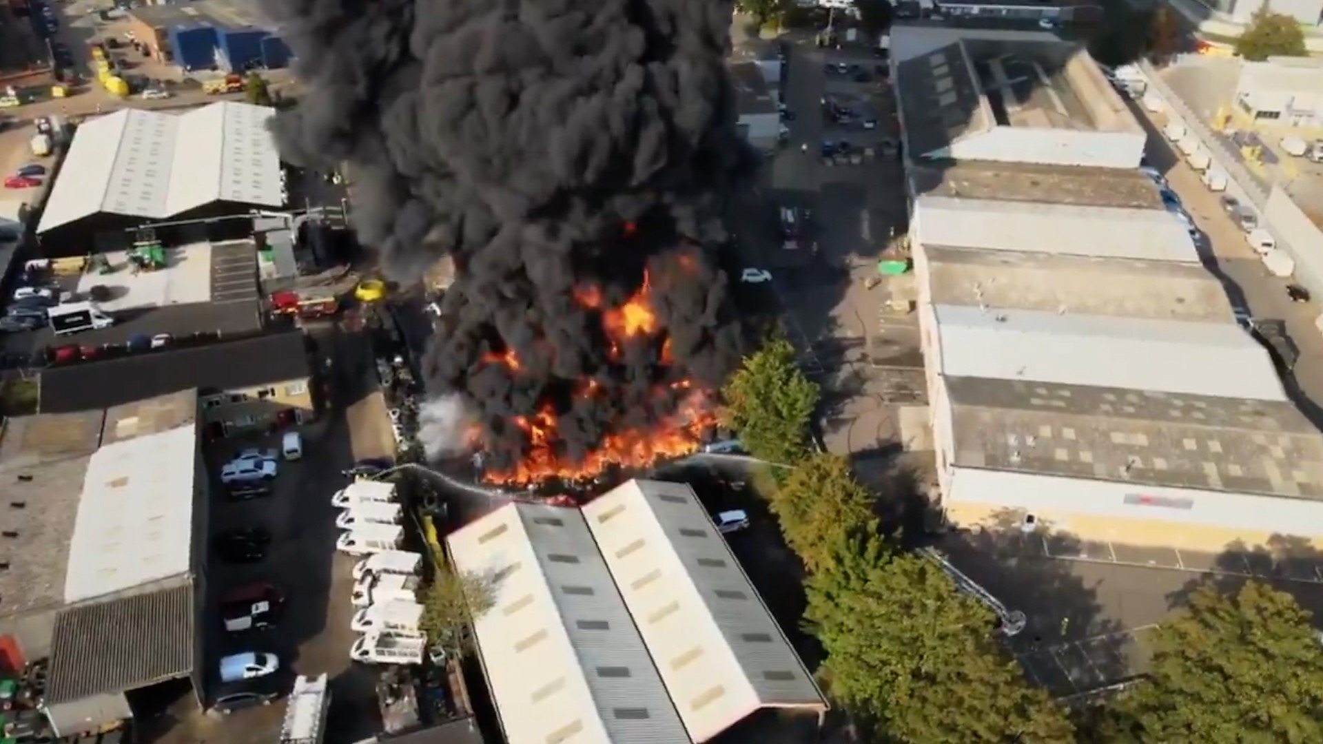 large Ashford warehouse fire Tyres Ashford | MOTs Ashford | Watling