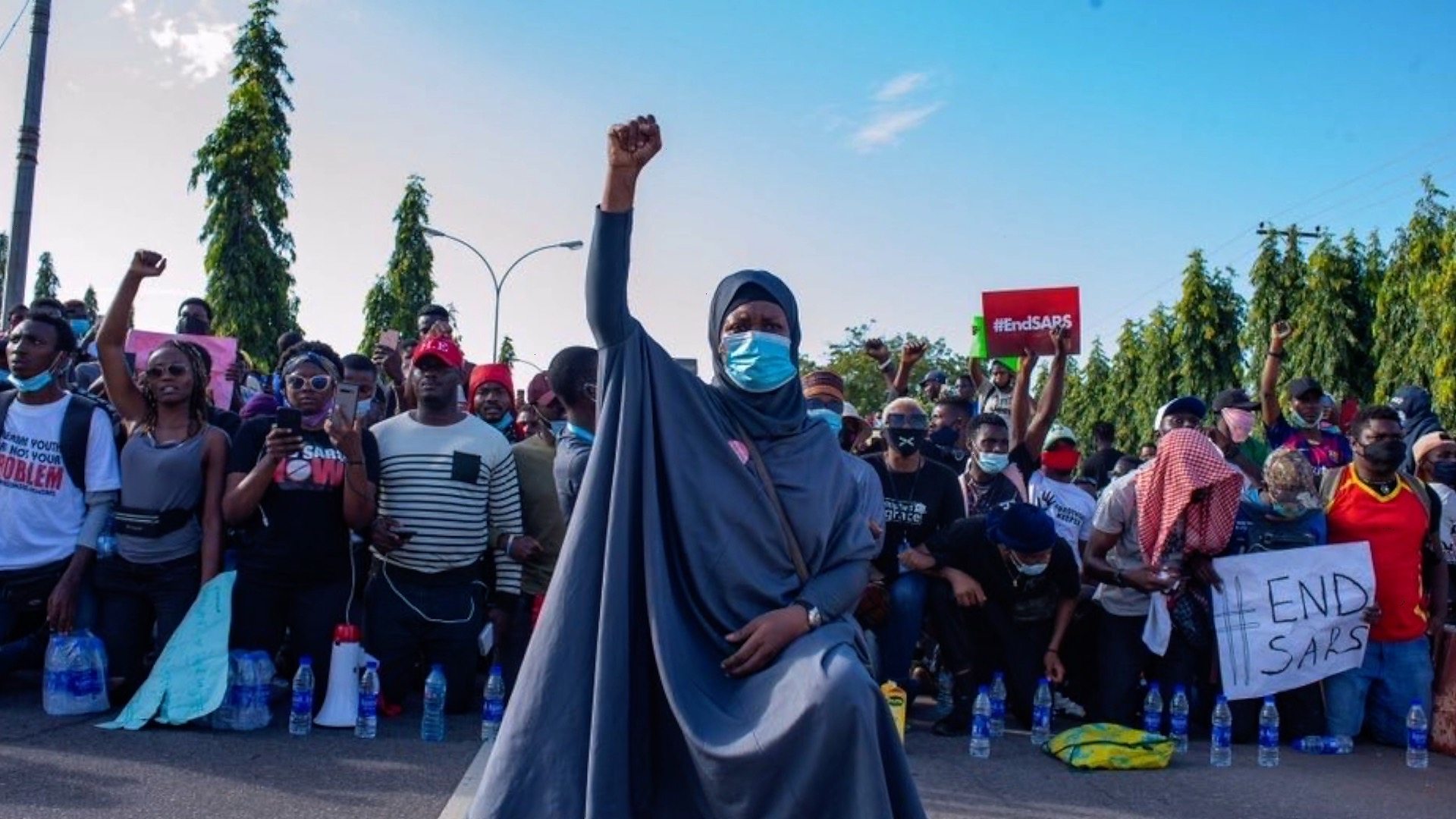 Aisha Yesufu: 'End Sars is a fight for the next generation of Nigerians' - BBC News