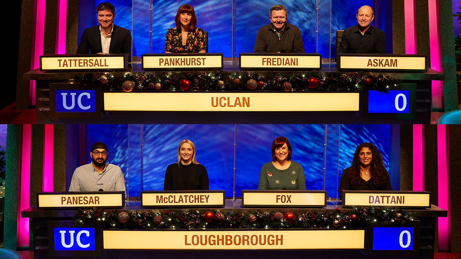 BBC iPlayer University Challenge Christmas 2020 5. UCLAN v