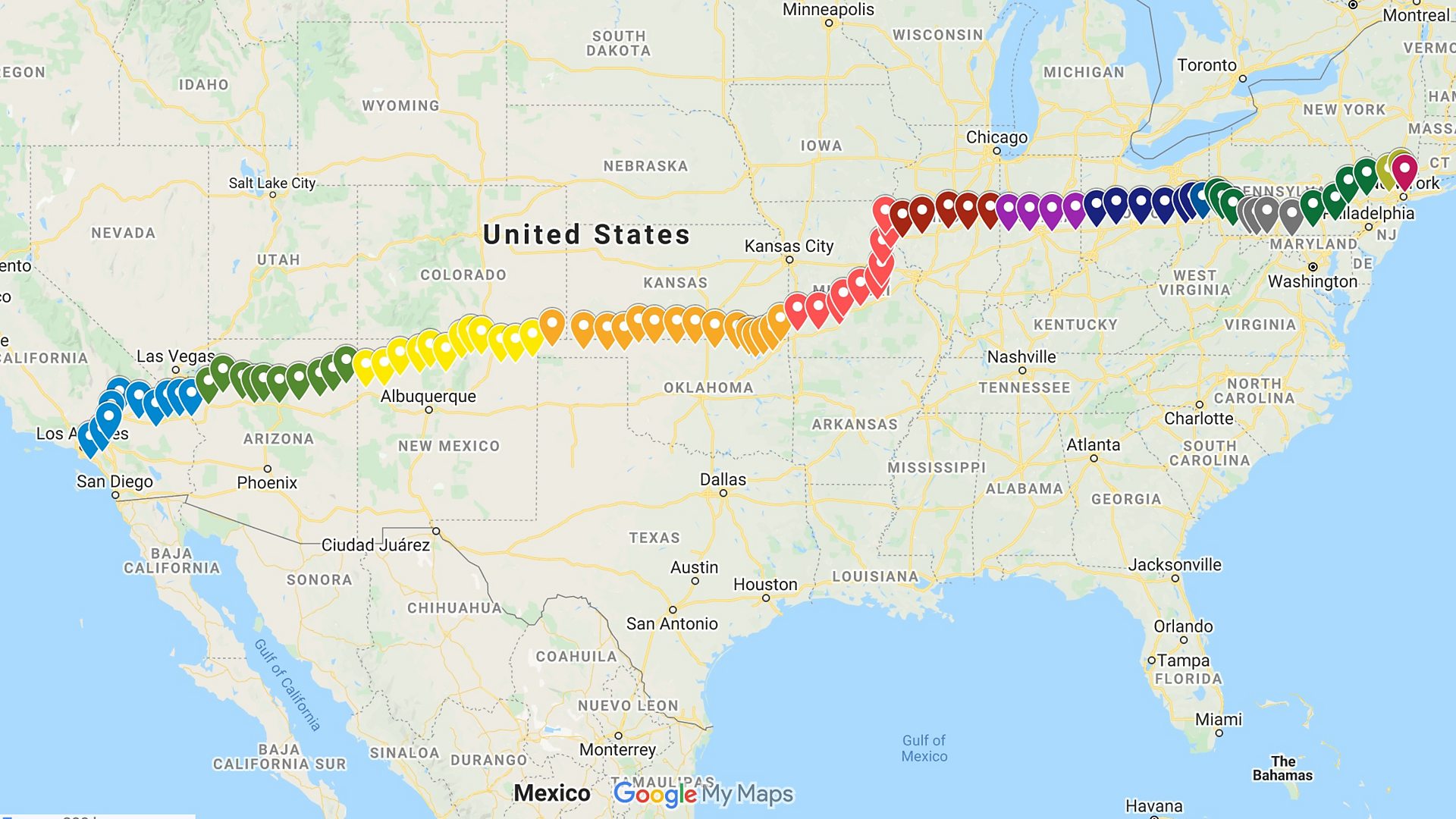 California To New York Map Hellah Sidibe: Running From California To Nyc - Bbc Sport