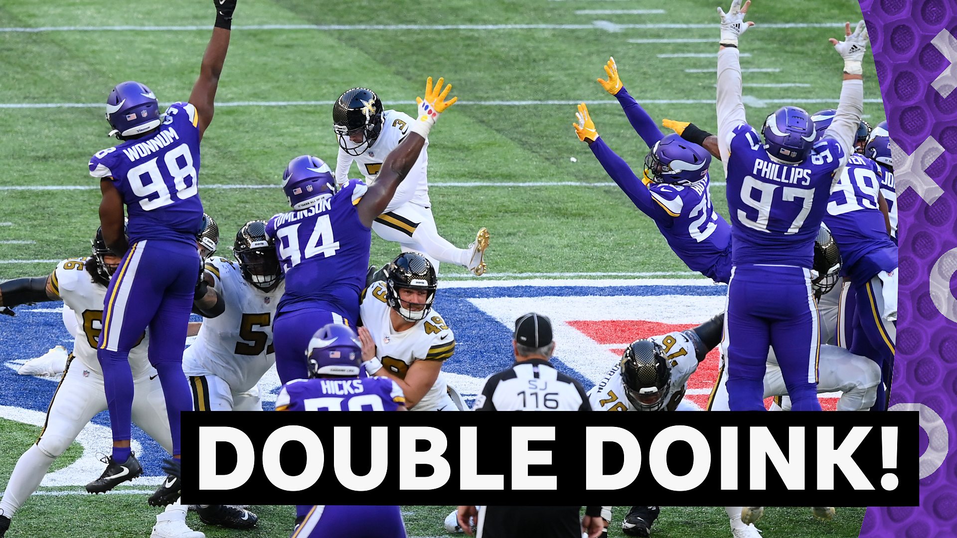 Minnesota Vikings beat New Orleans Saints in London in NFL's 100th  international game