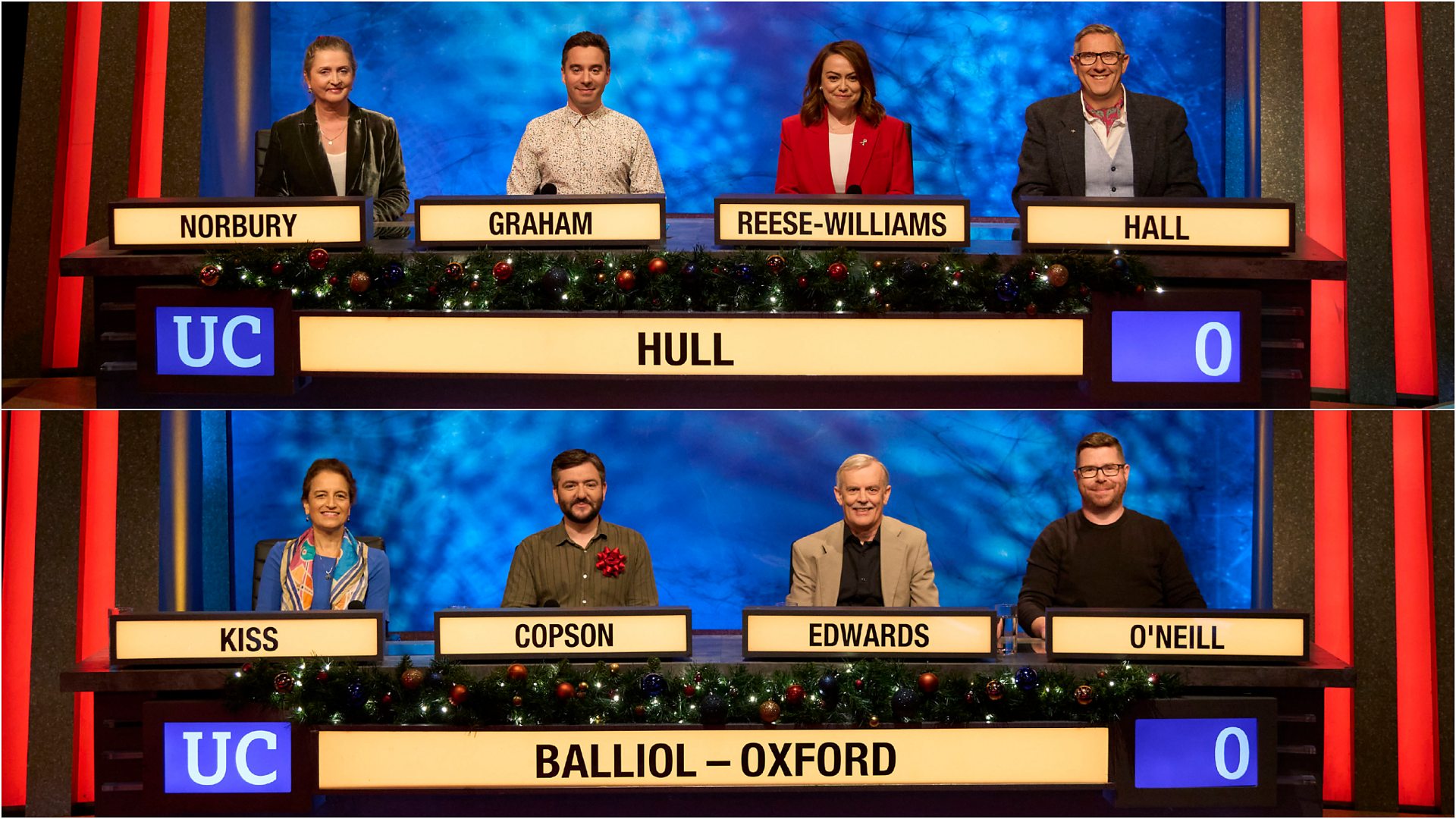 University Challenge Christmas Final 2022 Meet the teams and find out
