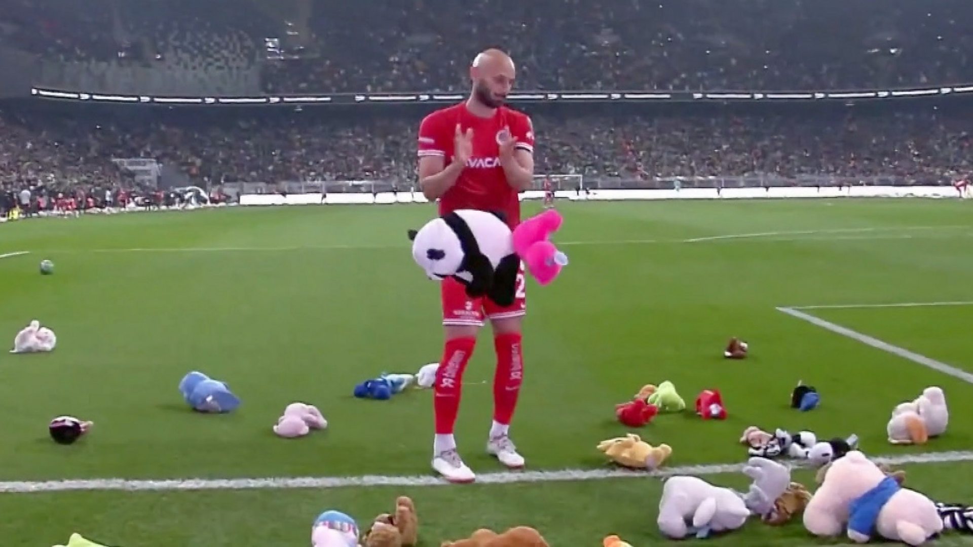 Besiktas vs Antalyaspor delayed as fans throw thousands of toys on