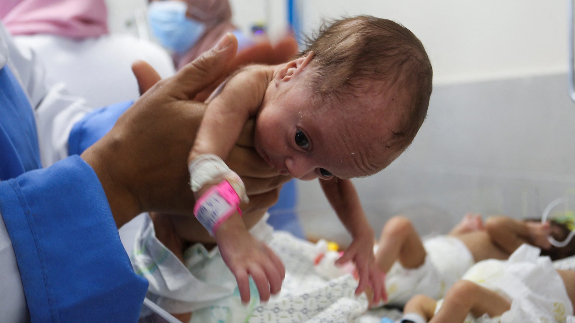 Evacuated premature babies arrive at Gaza hospital