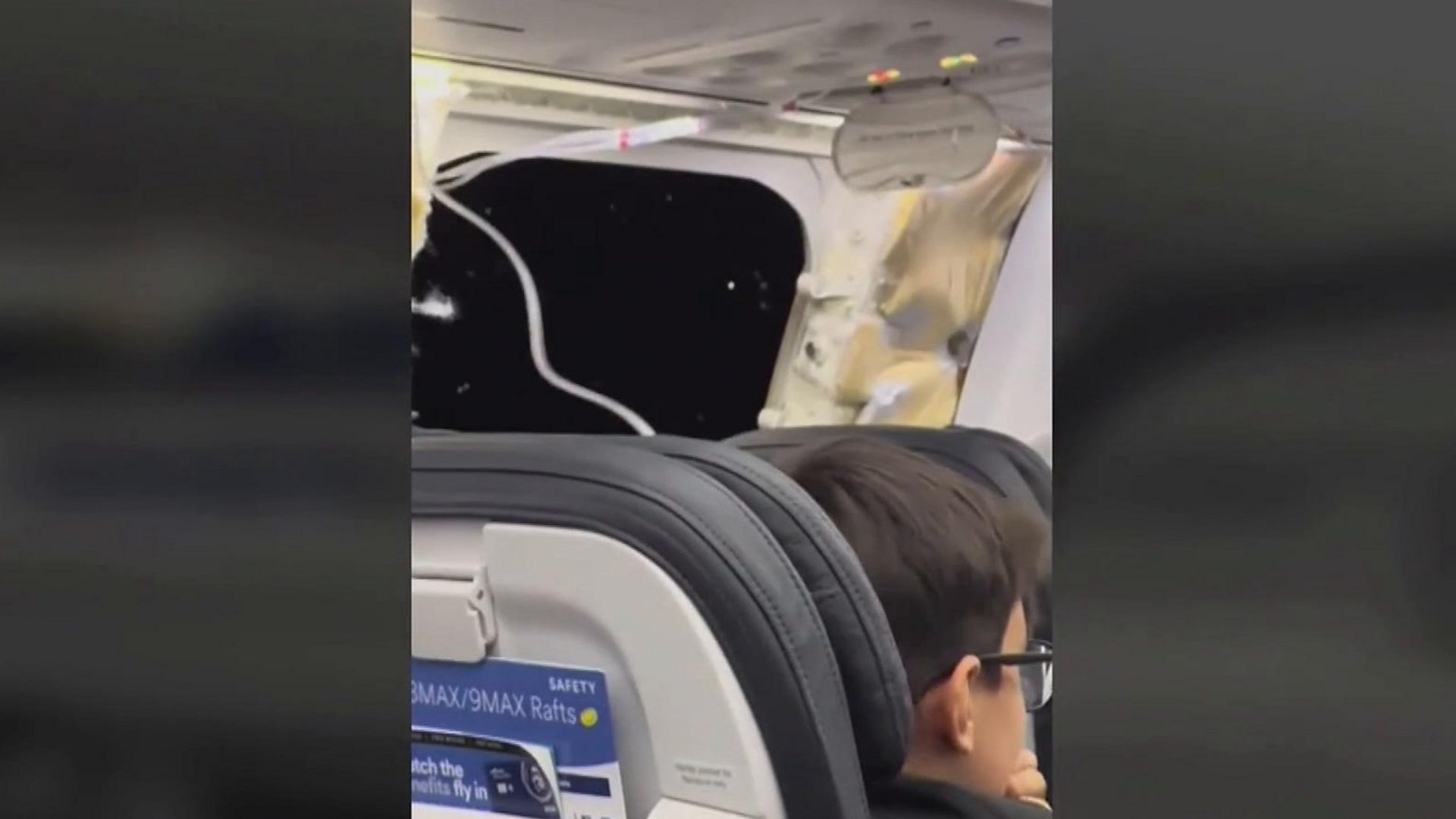 Watch Inside Alaska Airlines plane as part blows off mid air