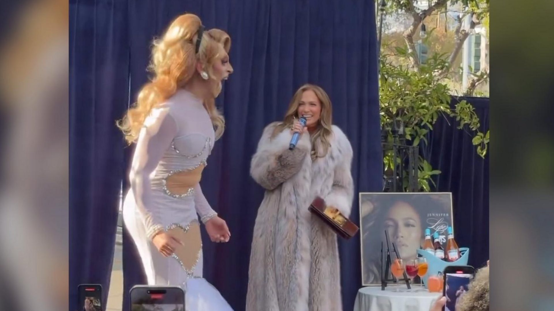 Jennifer Lopez surprises drag queen performing as her