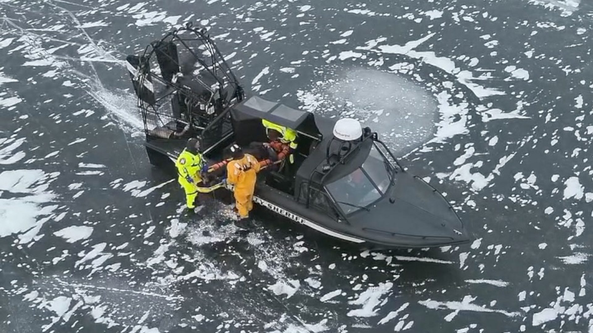 Catch of the day': Man rescues 11-year-old boy stuck on floating ice using fishing  rod