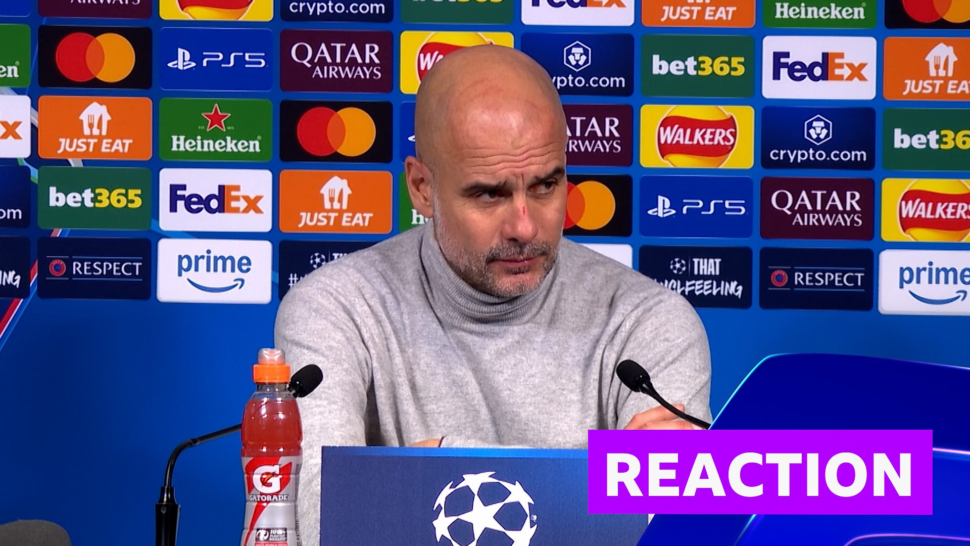 Champions League: Pep Guardiola reacts to boos after Man City draw against Feyenoord