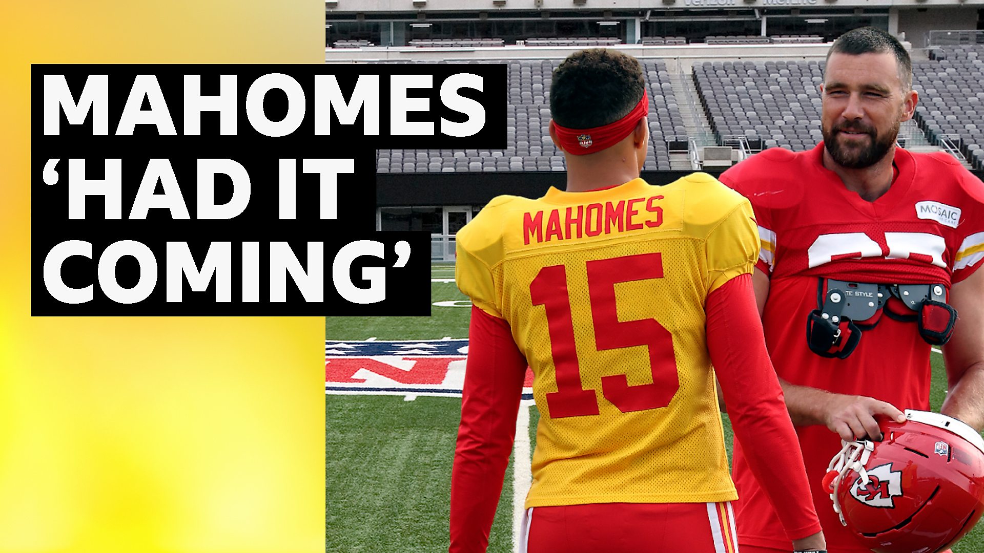 NFL Kansas City Chiefs Travis Kelce impersonates quarter-back