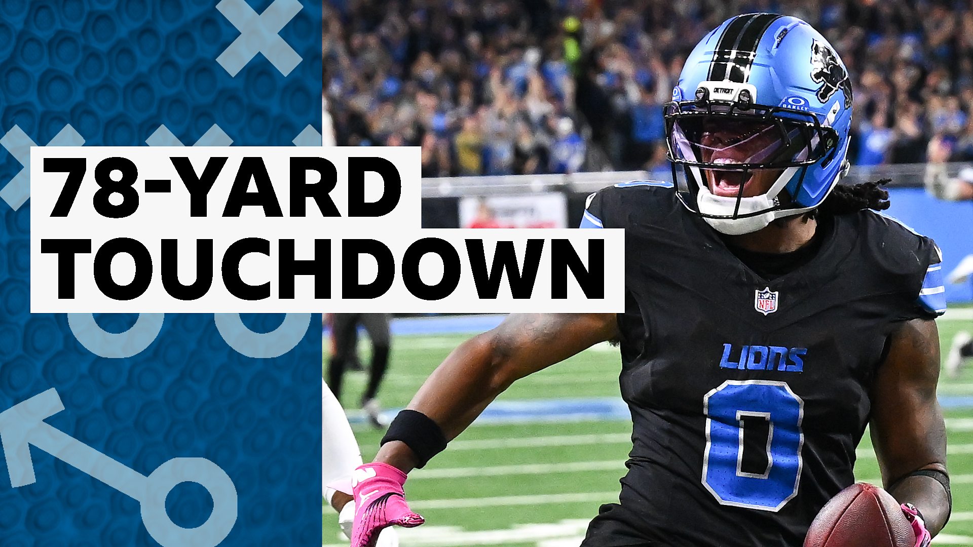 NFL: Jahmyr Gibbs 78-yard touchdown for Detroit Lions - BBC Sport