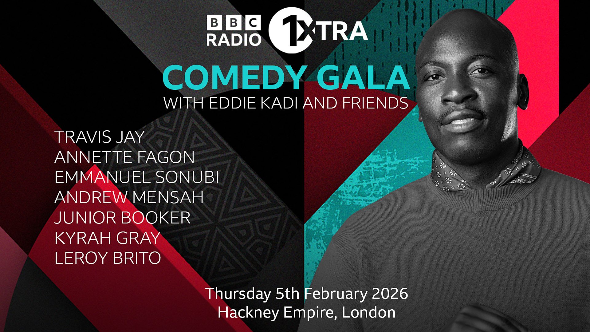 BBC Radio 1Xtra’s Comedy Gala returns hosted by Eddie Kadi