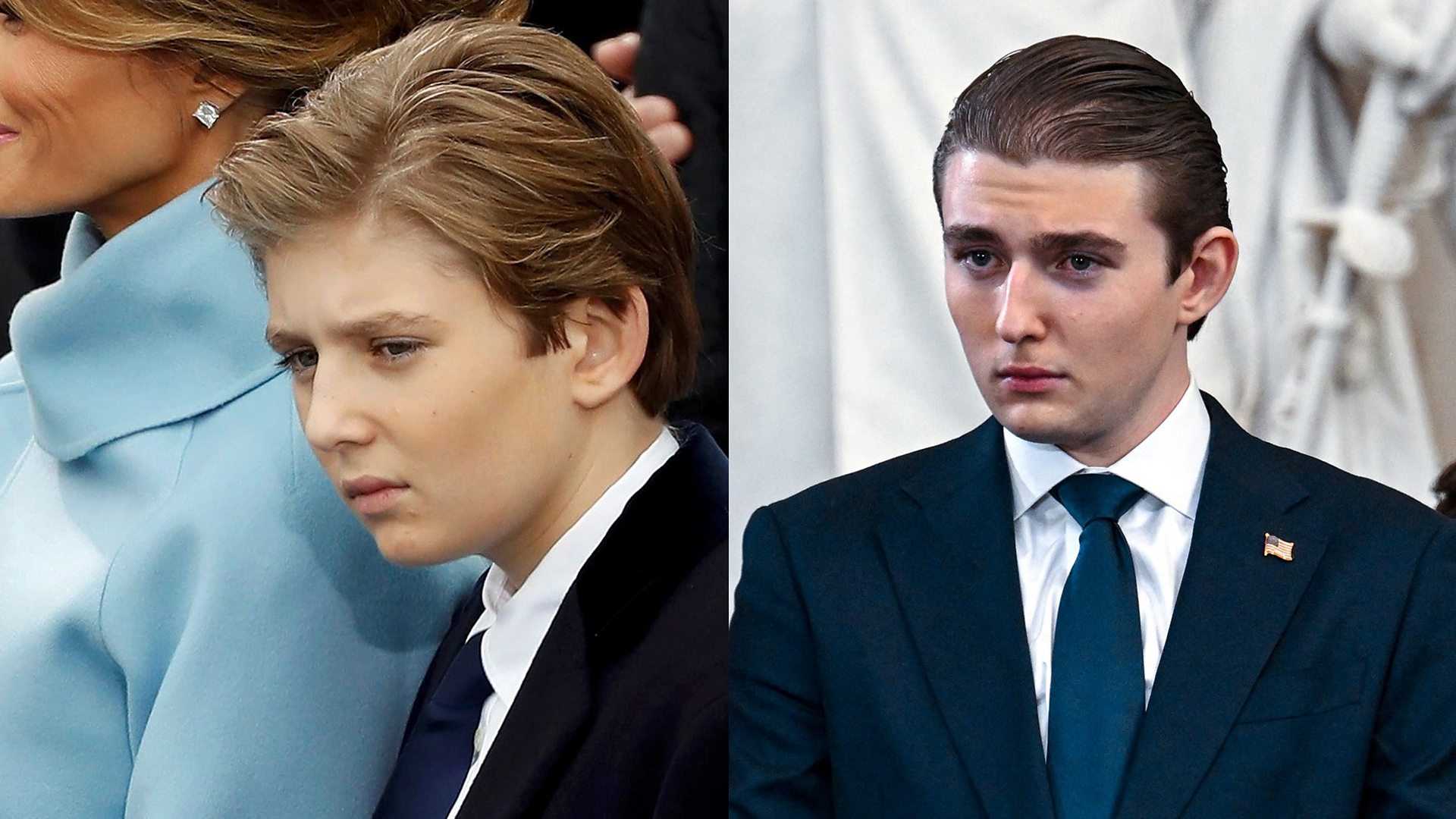 Barron Trump: Then and now