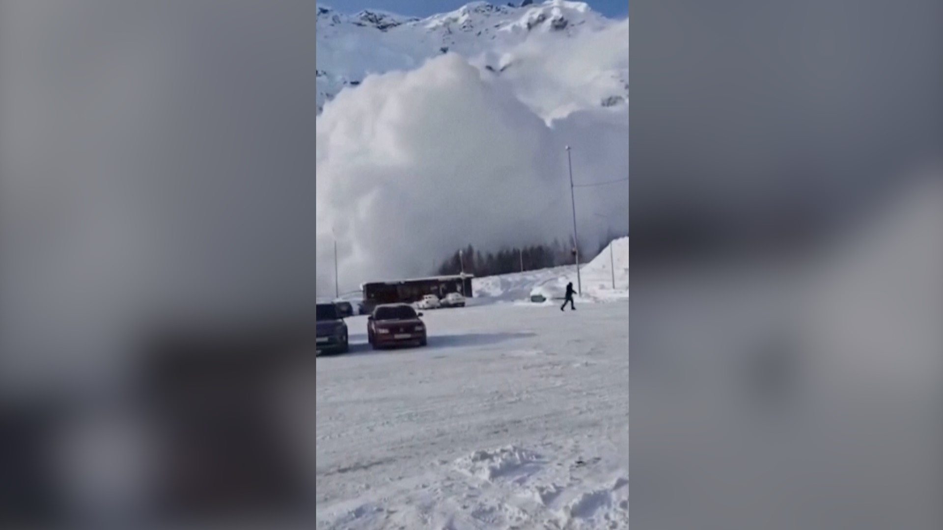 Watch: Artificial avalanche tumbles down Russian mountain