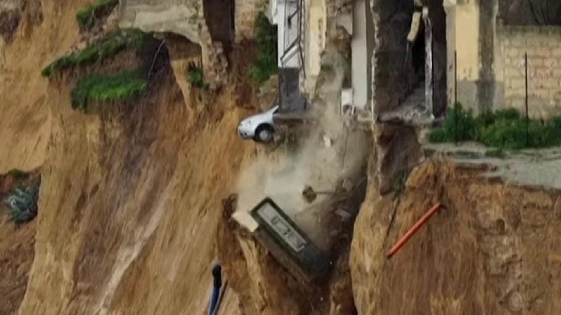 Sicily hit by huge landslide in aftermath of Storm Harry