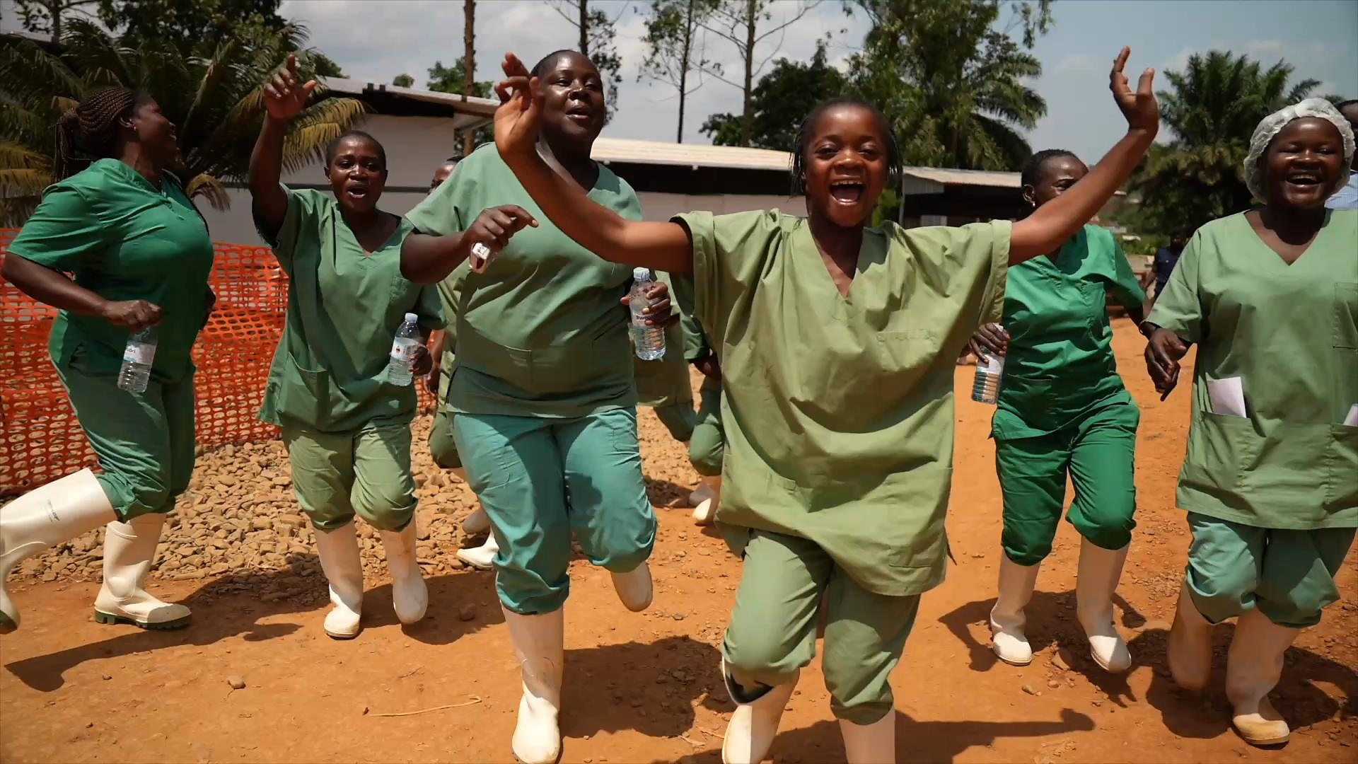 DR Congo medics mark rare Ebola recovery with song and dance