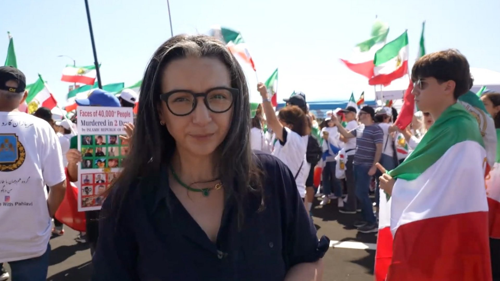 Iranian-Americans protest against Iran team at World Cup