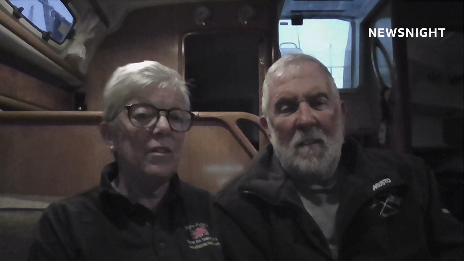 'Warning fire went up': Couple on board yacht describe encounter with Russian warship