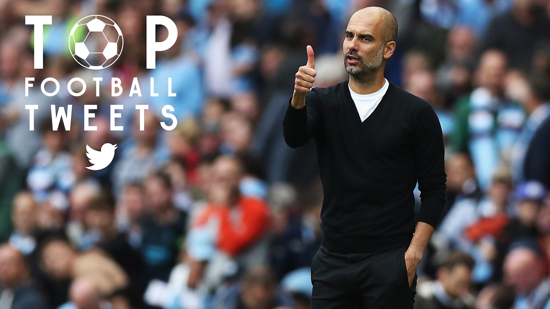 Pep Guardiola giving a thumbs up.