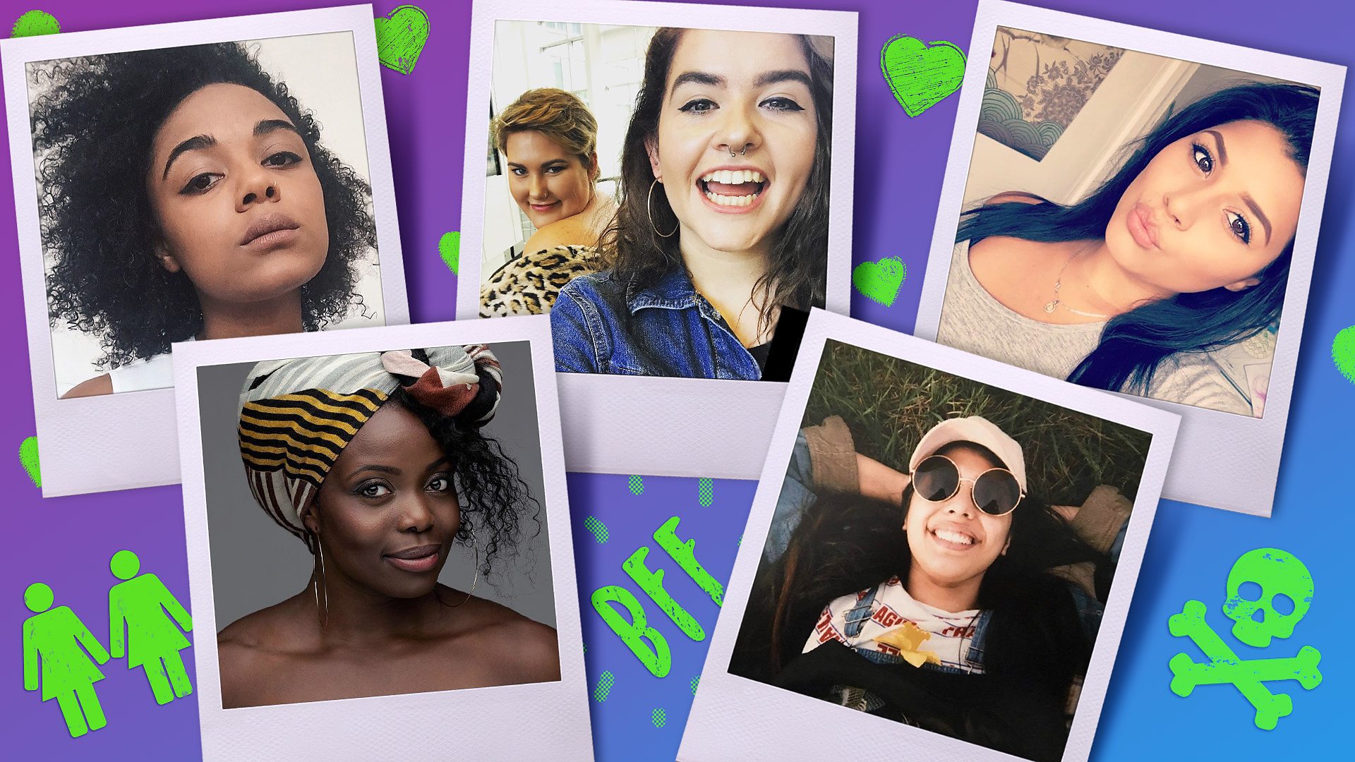 Polaroid images of our contributors