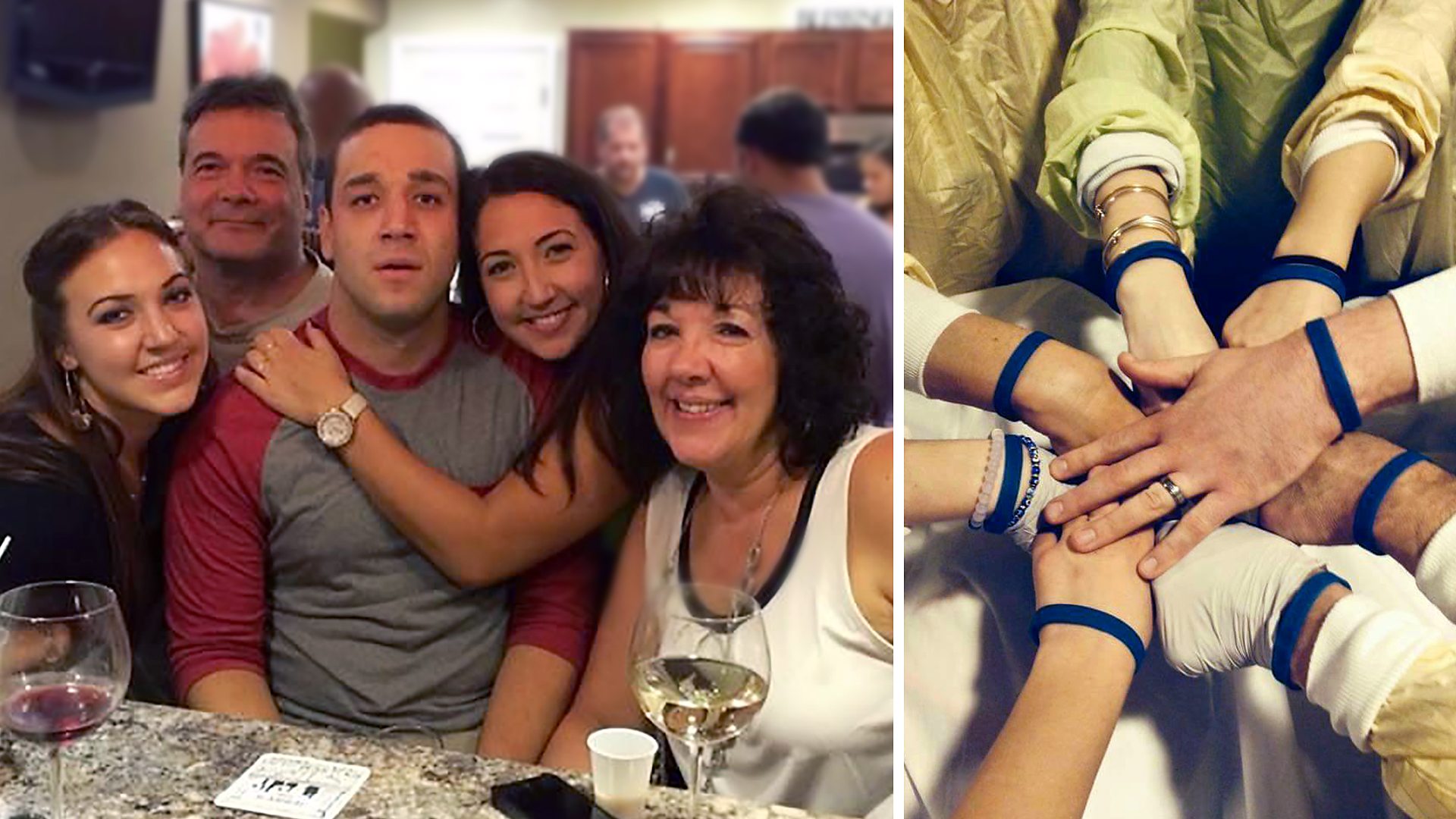 Justin's family and friends helped him though the ordeal
