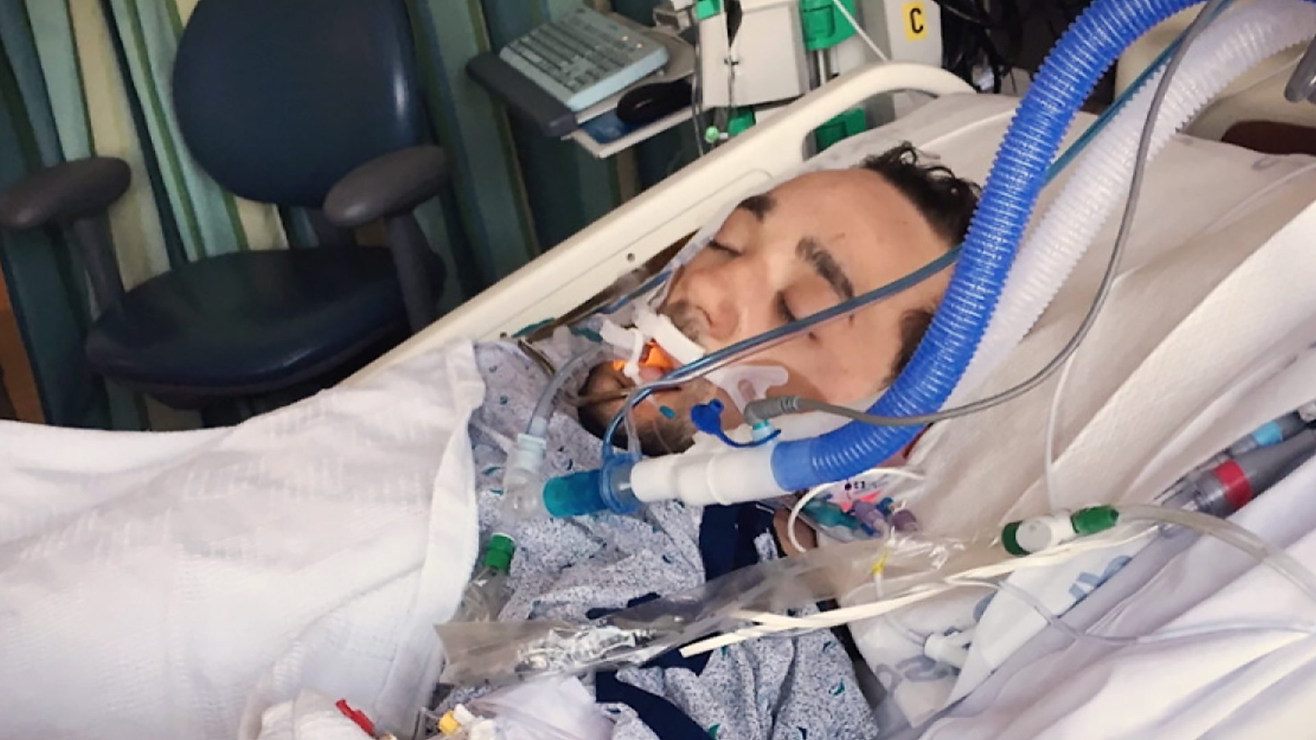 Justin in hospital