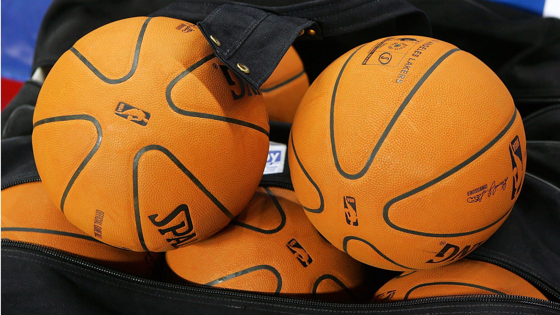 Microfibre basketballs from a Los Angeles Lakers-Phoenix Suns preseason game in October 2006 in Las Vegas