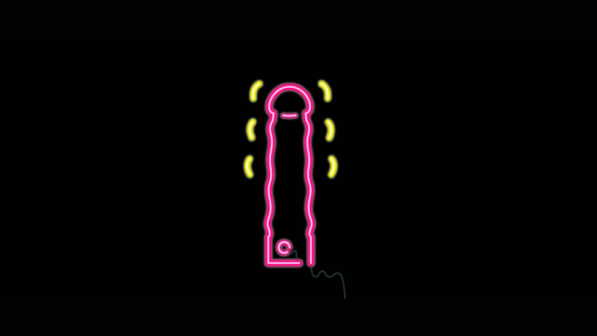 A neon image of a vibrator 