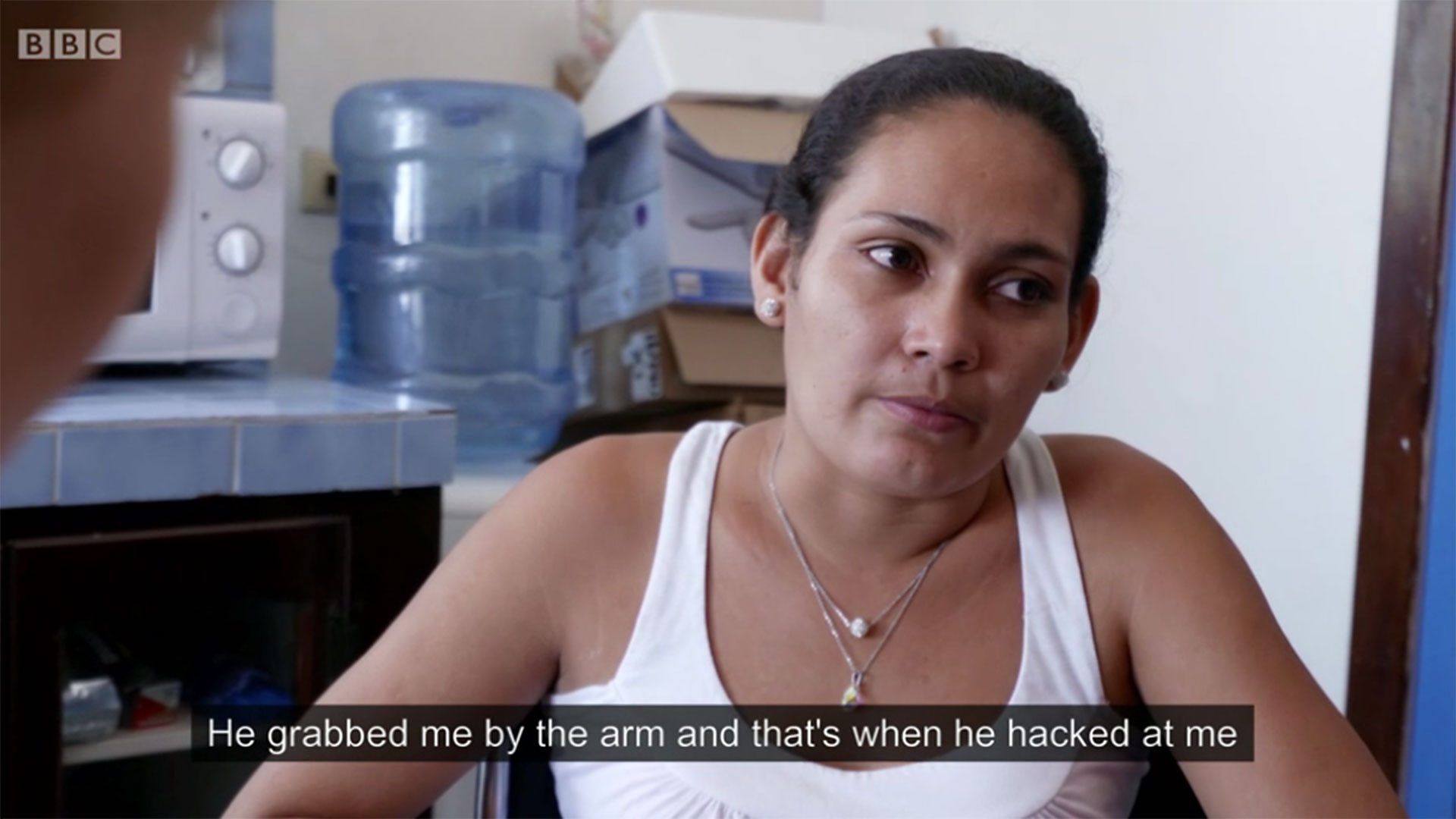 Heydi talking to Stacey