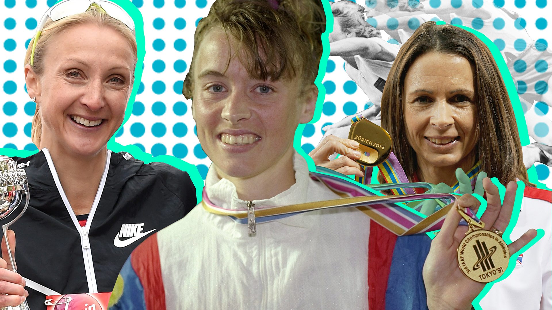 Paula Radcliffe, Liz McColgan, Fanny Blankers-Koen, Jo Pavey