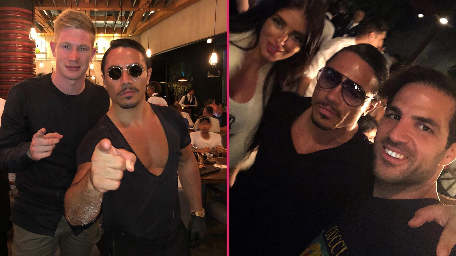 Kevin De Bruyne, Cesc Fabregas, Nusret Göckçe aka Salt Bae