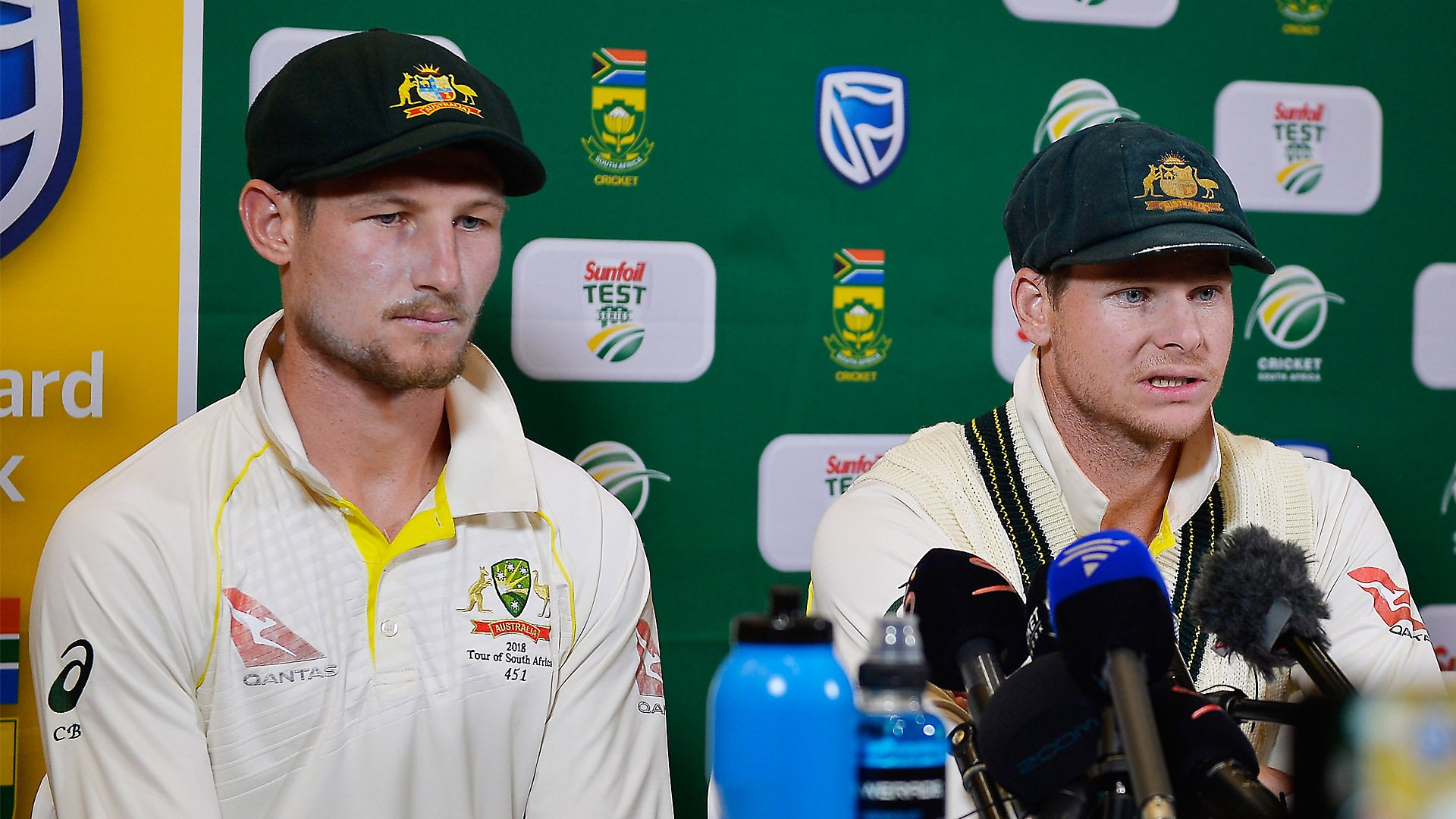 Cameron Bancroft and Steve Smith
